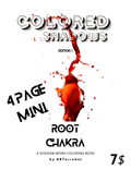 COLORED SHADOWS | mini digital Adult Coloring Book | ROOT Chakra